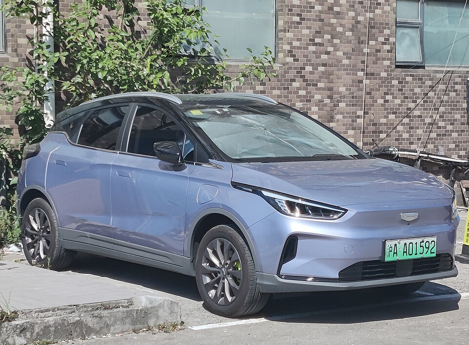 Geely Geometry C — representative photograph of this model family; generation, year and trim may differ.
